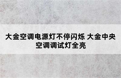 大金空调电源灯不停闪烁 大金中央空调调试灯全亮